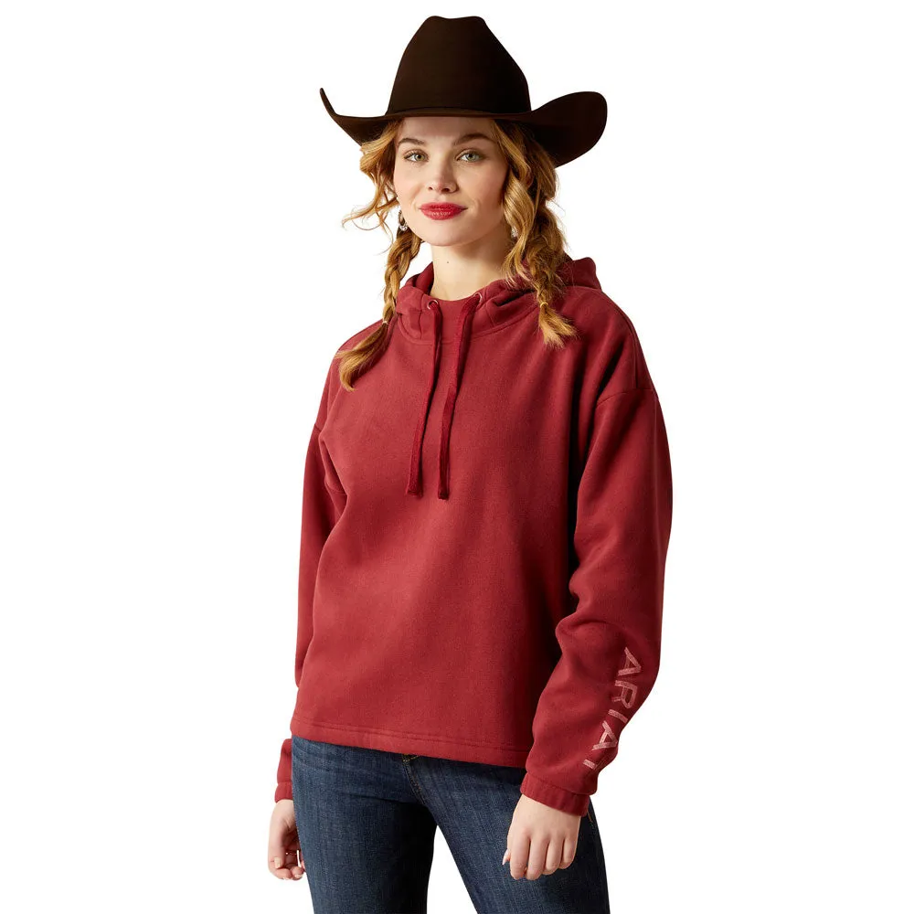 10053883 Ariat Women's Essential Logo Hoodie - Burnt Russet