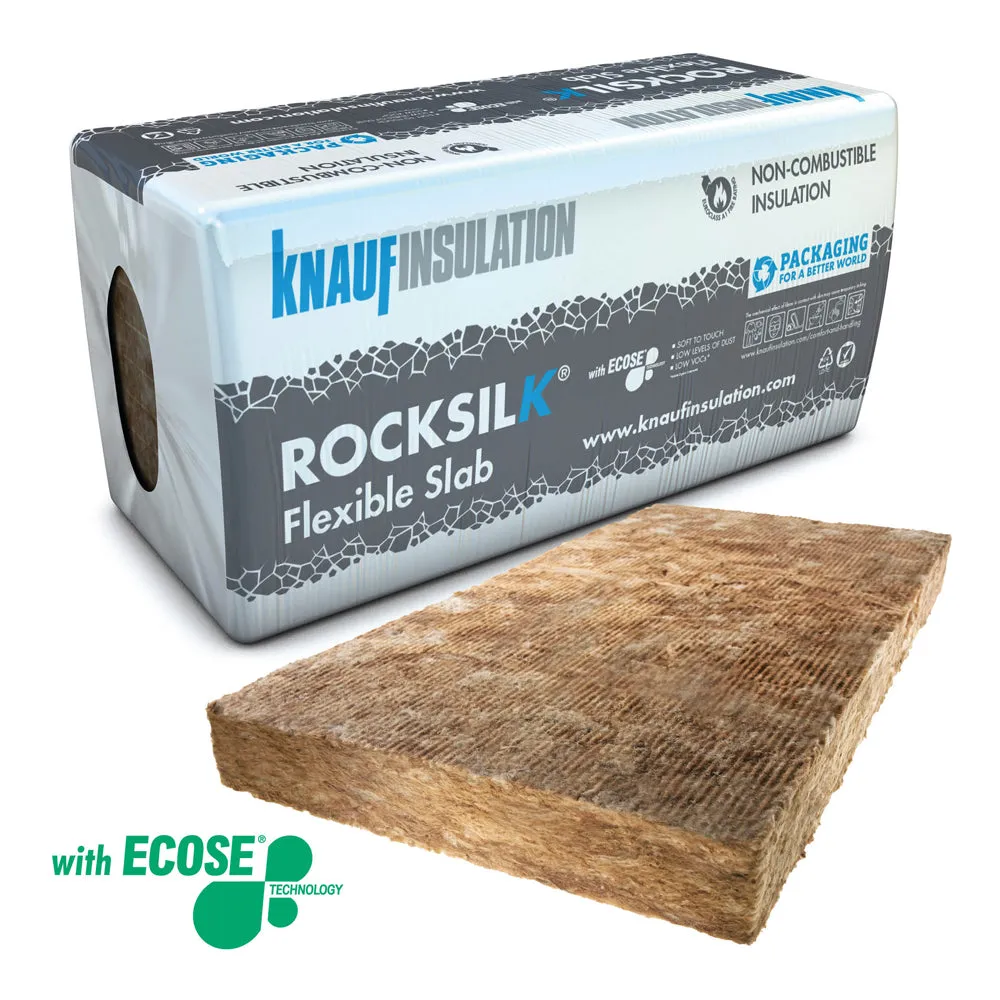 140mm Knauf Rocksilk Flexible Slab (1200mm x 600mm)