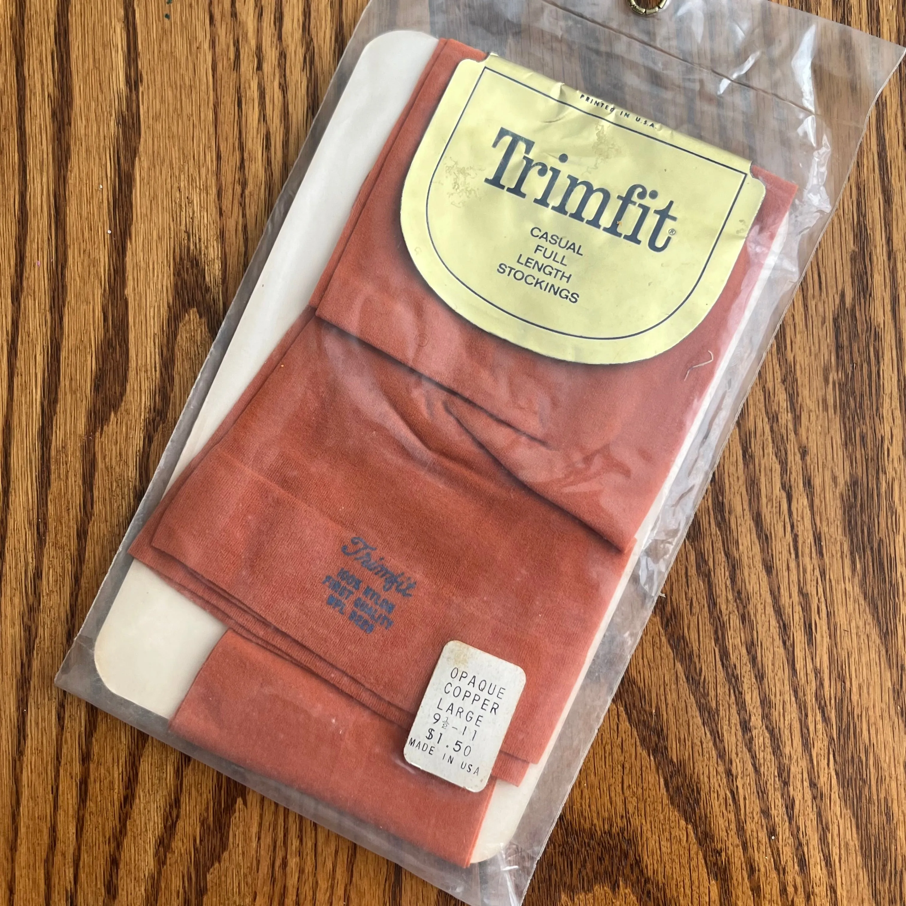 1970’s Deadstock Trimfit Opaque Full length Stockings - Adult size - multiple colors available