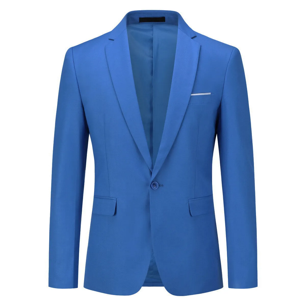 2-Piece Slim Fit Simple Designed Blue Suit