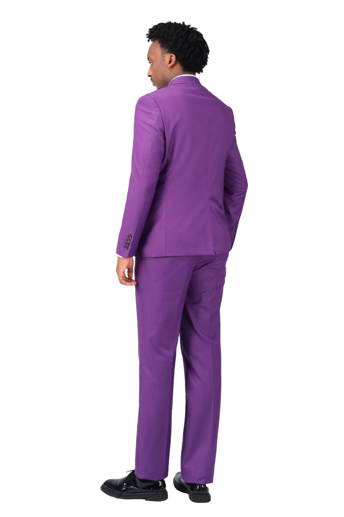 2-Piece Slim Fit Simple Designed Purple Suit