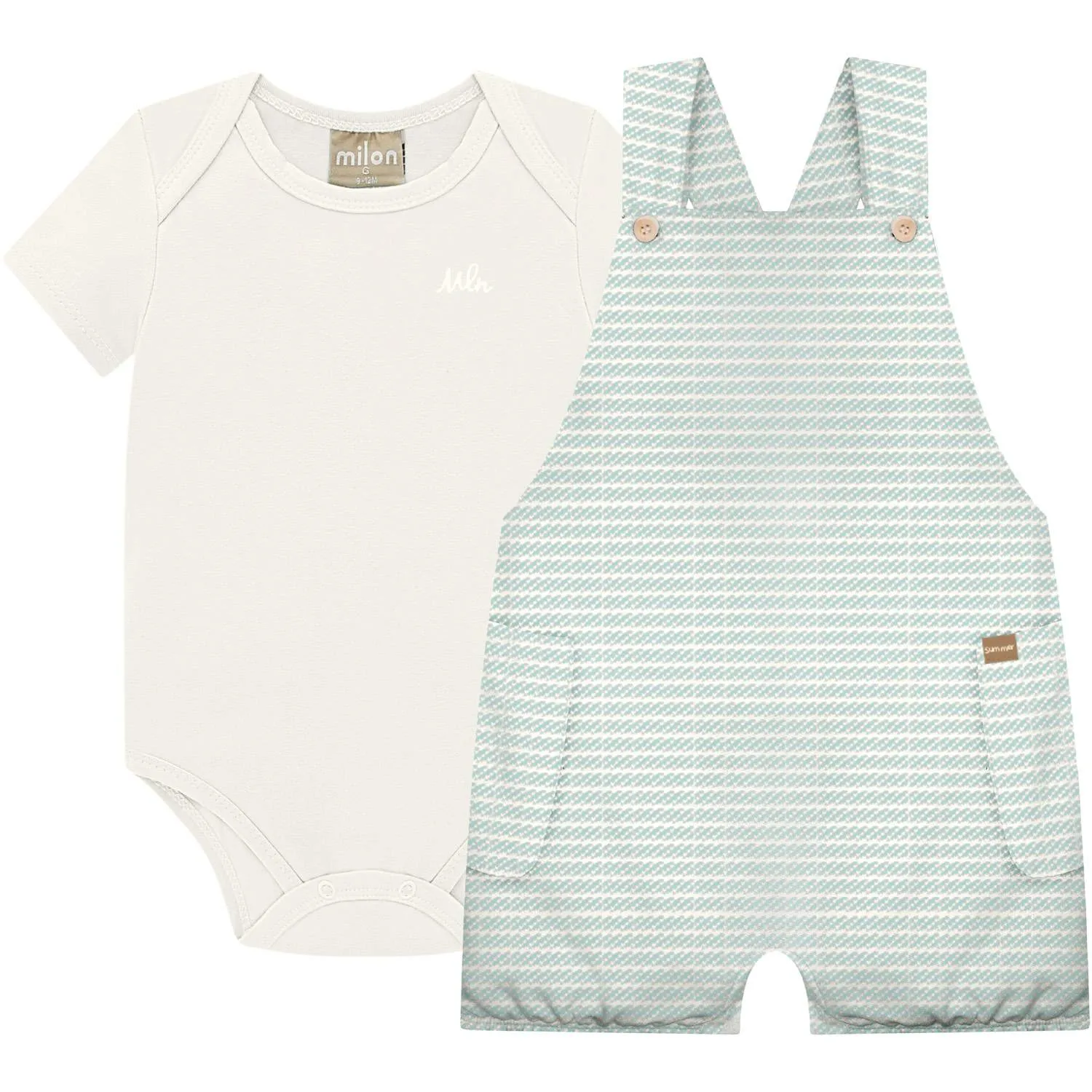 2Pc Top & Overall Set