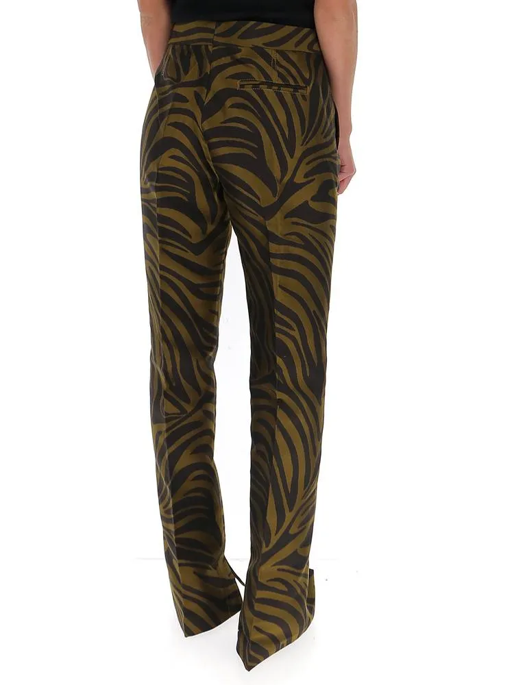 3.1 Phillip Lim Zebra Print Flared Trousers