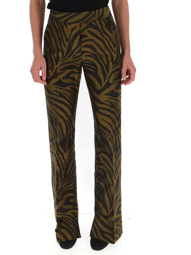 3.1 Phillip Lim Zebra Print Flared Trousers