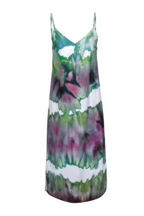 Acne Studios - Green & White Water Color Slip Dress Sz 6