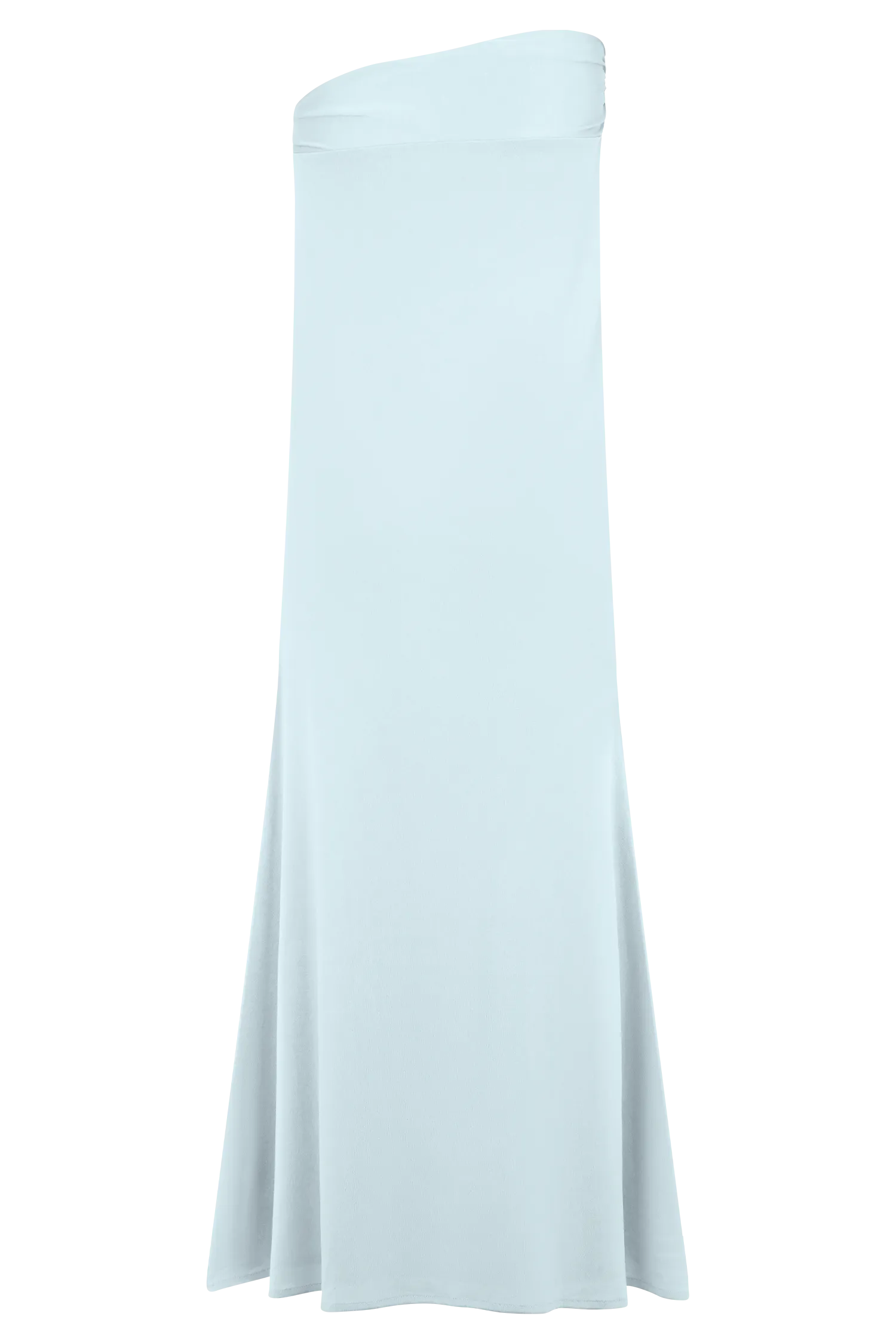 Ainsley Asymmetrical Maxi Skirt With Floral Hardware - Pale Blue