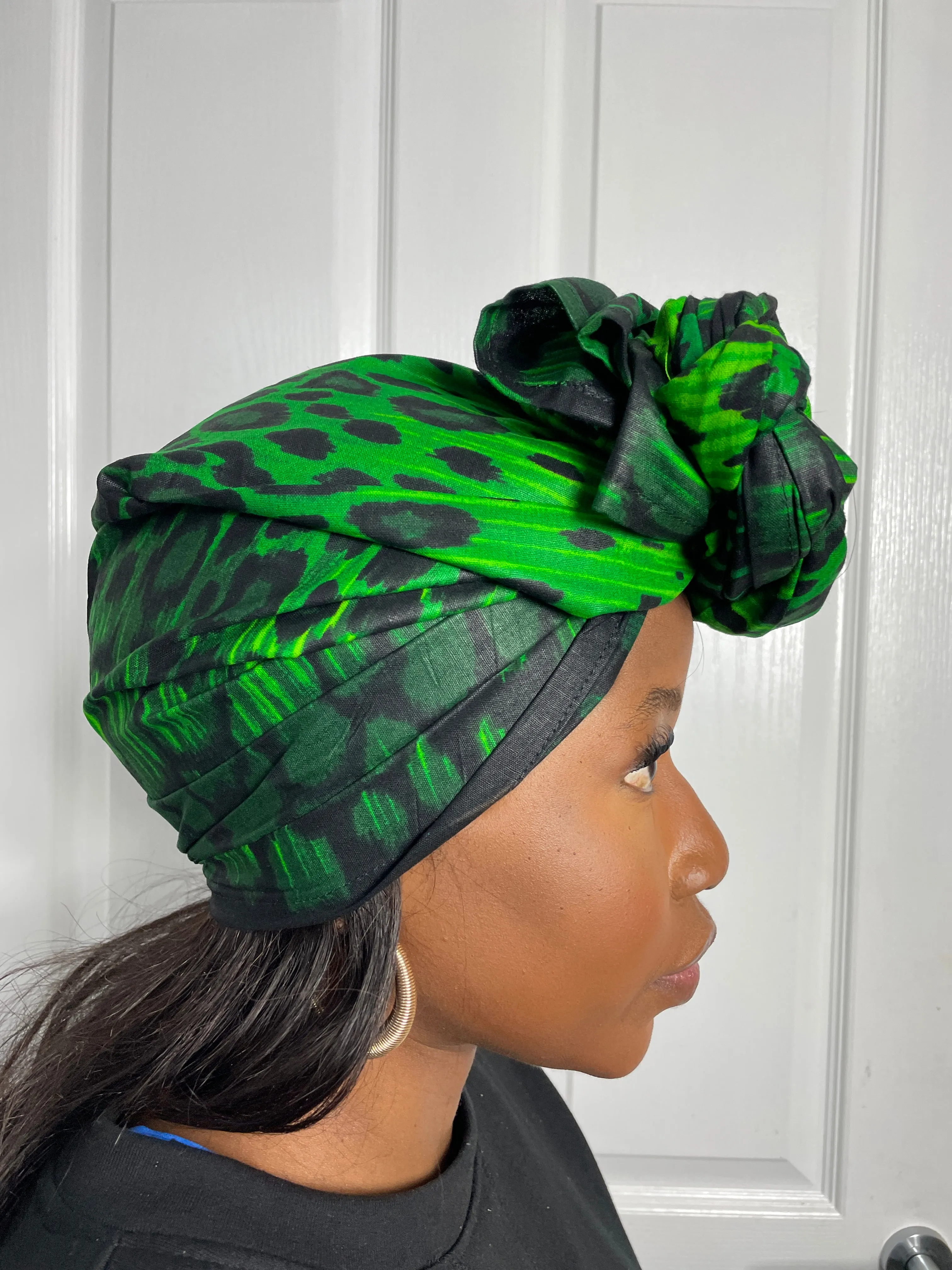 Amari Green Ankara Headwrap/Scarf