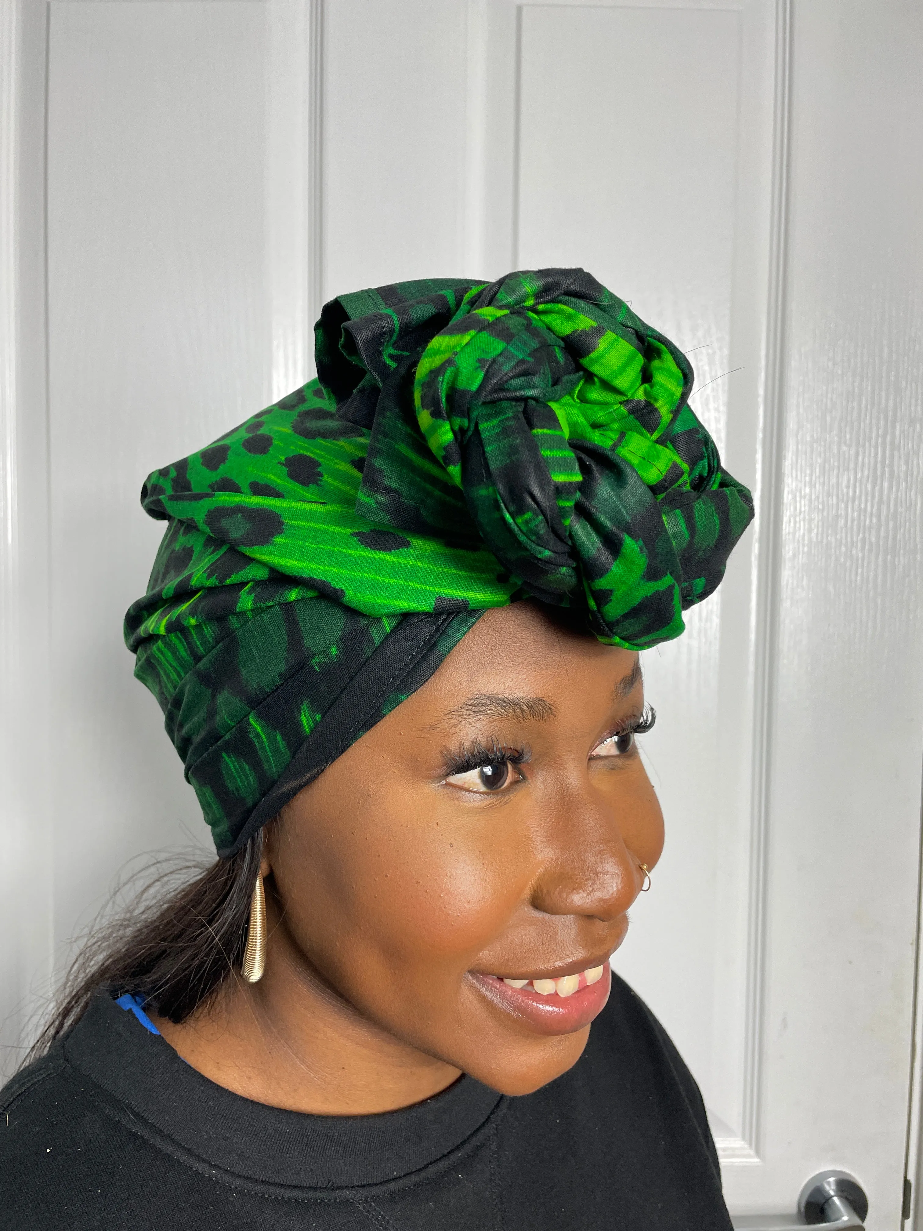 Amari Green Ankara Headwrap/Scarf