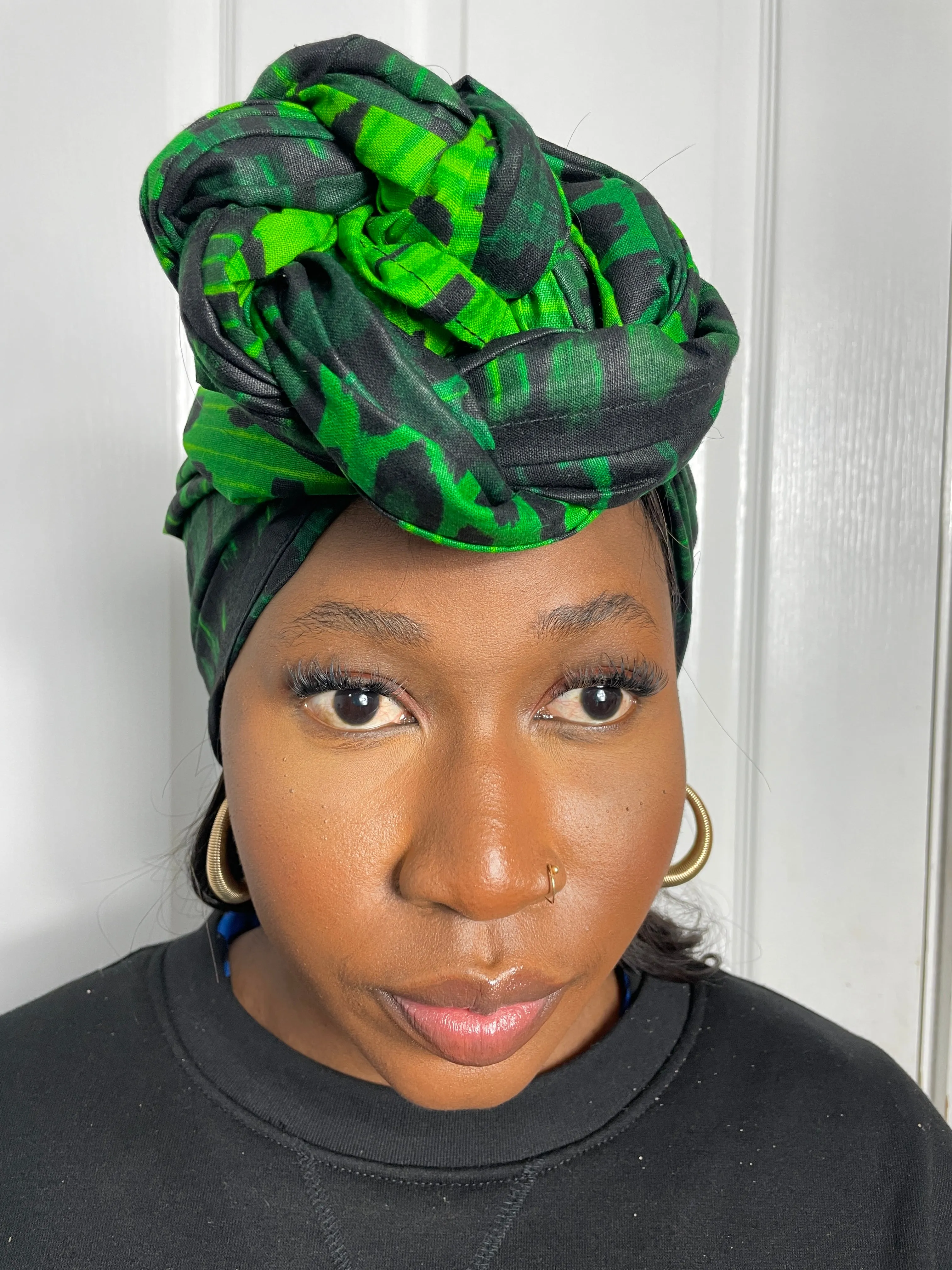 Amari Green Ankara Headwrap/Scarf