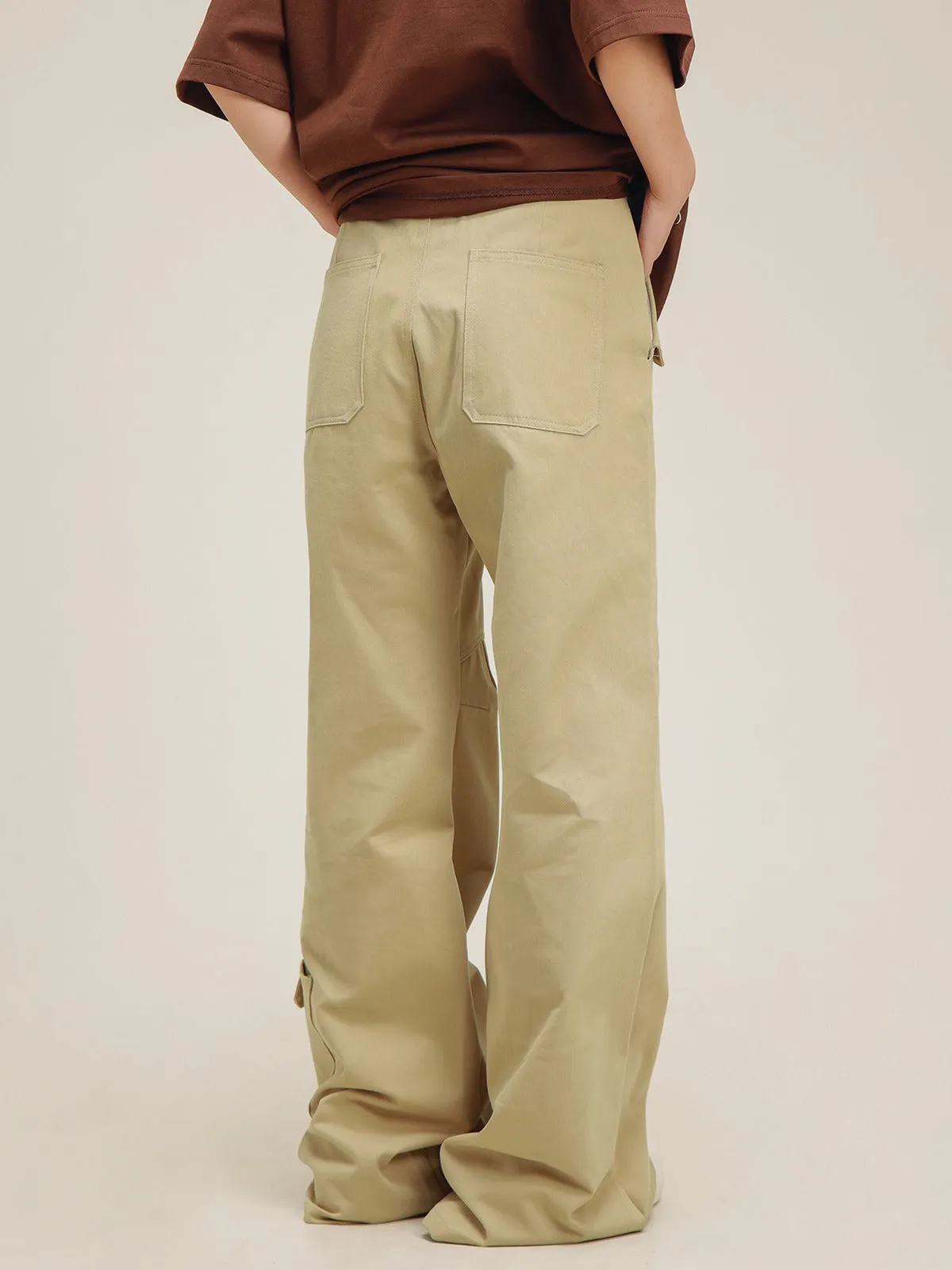 American pocket panelled flared pants