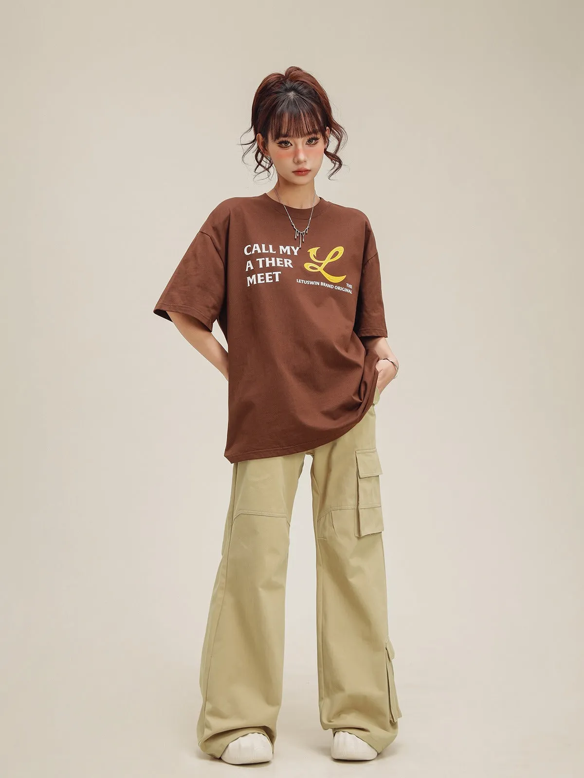 American pocket panelled flared pants