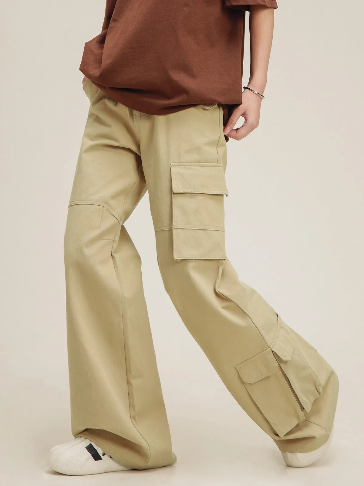 American pocket panelled flared pants