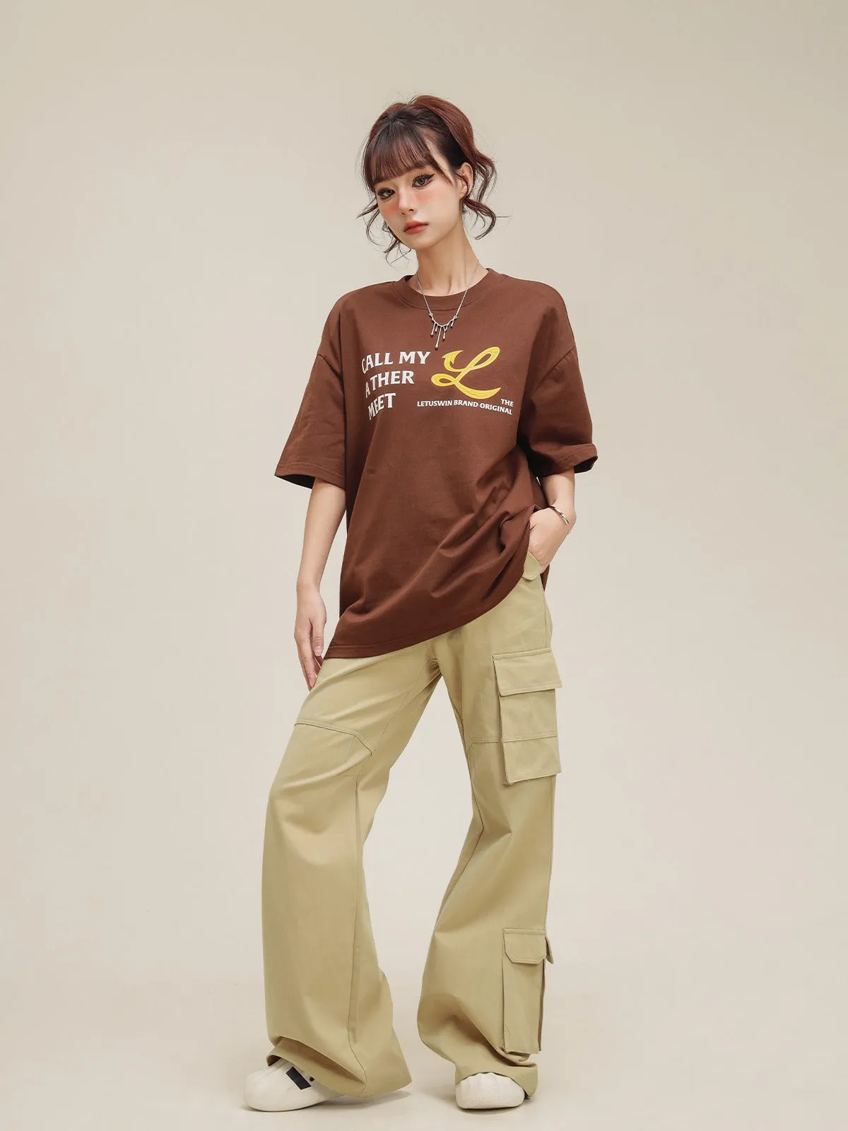 American pocket panelled flared pants