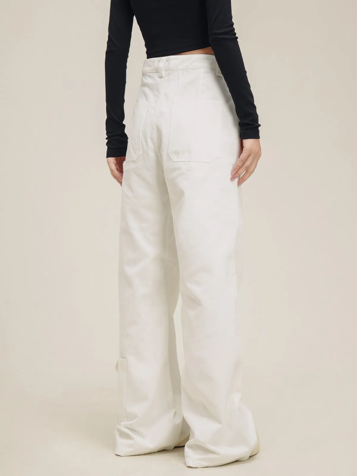 American pocket panelled flared pants