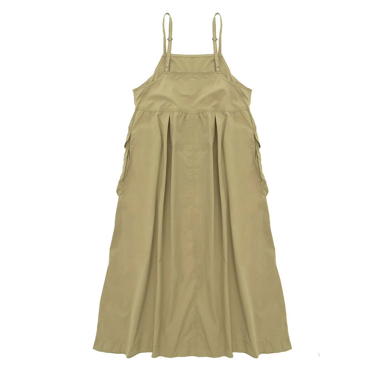 And Wander Womens Oversized Cargo Dress Light Beige