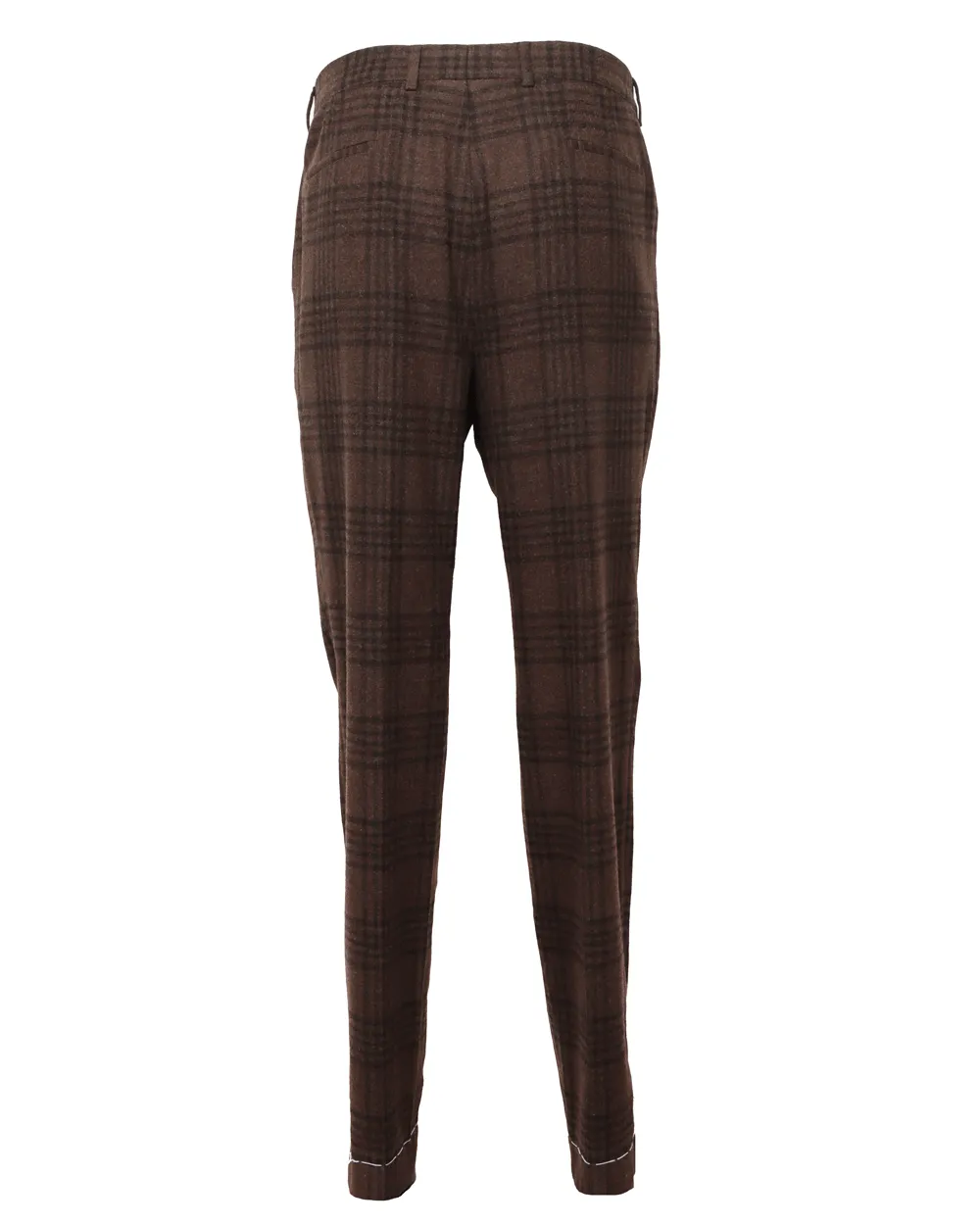 Autunno Brown Plaid Trouser