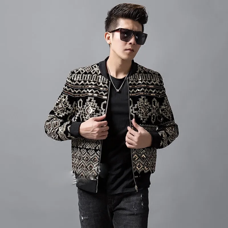 Baroque Court Velvet Heavy Embroidery Men Jacket