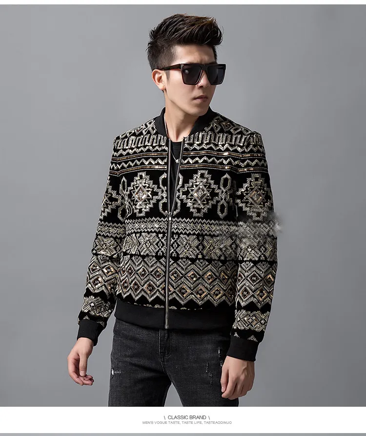 Baroque Court Velvet Heavy Embroidery Men Jacket