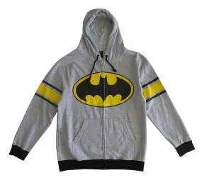 Batman Logo Sleeve Silver Zip Hoodie P