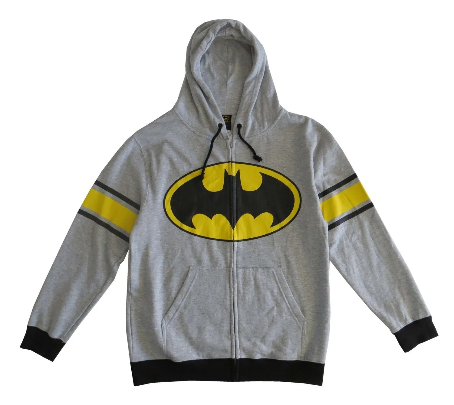 Batman Logo Sleeve Silver Zip Hoodie P