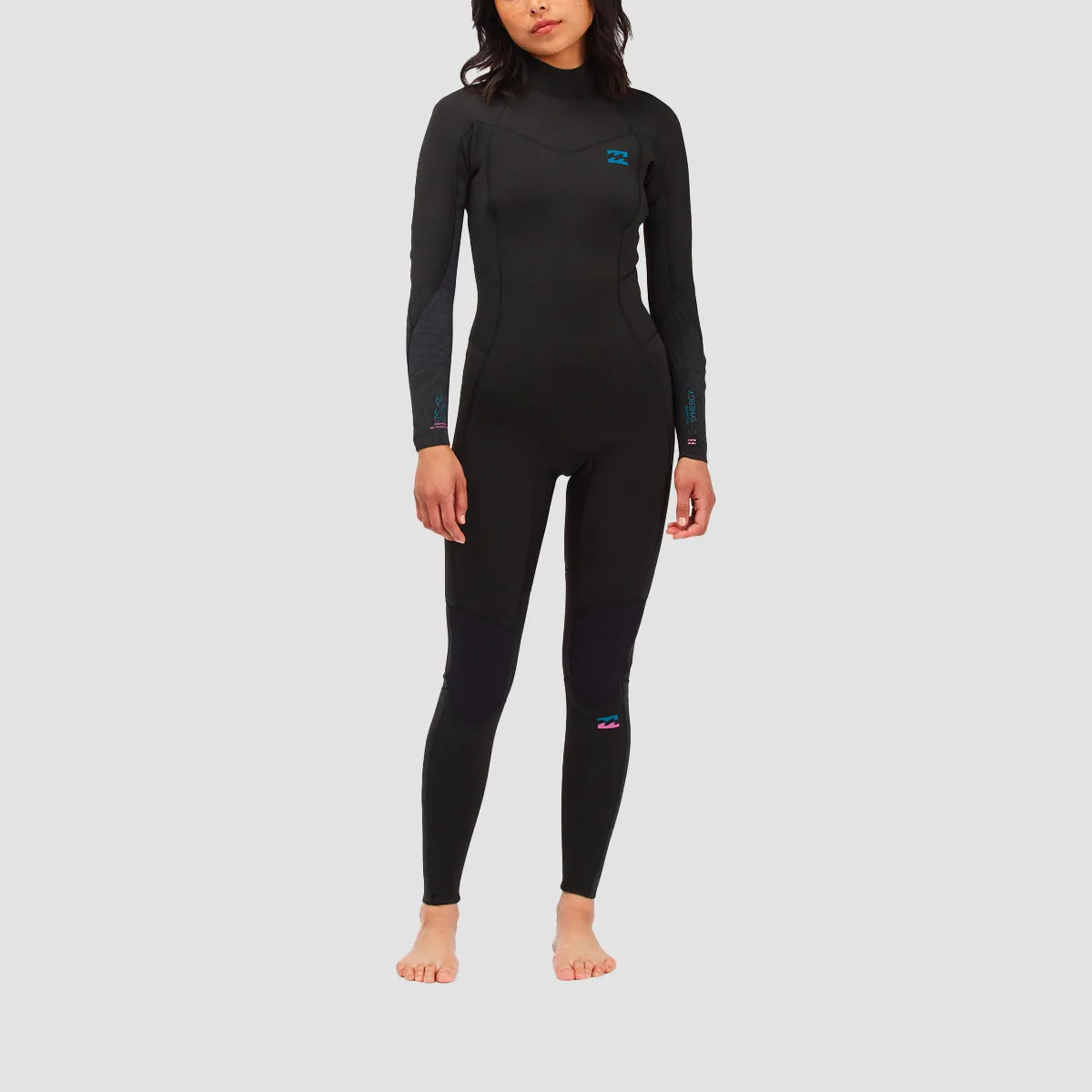 Billabong 5/4mm Synergy Back Zip Wetsuit Black Palms - Womens