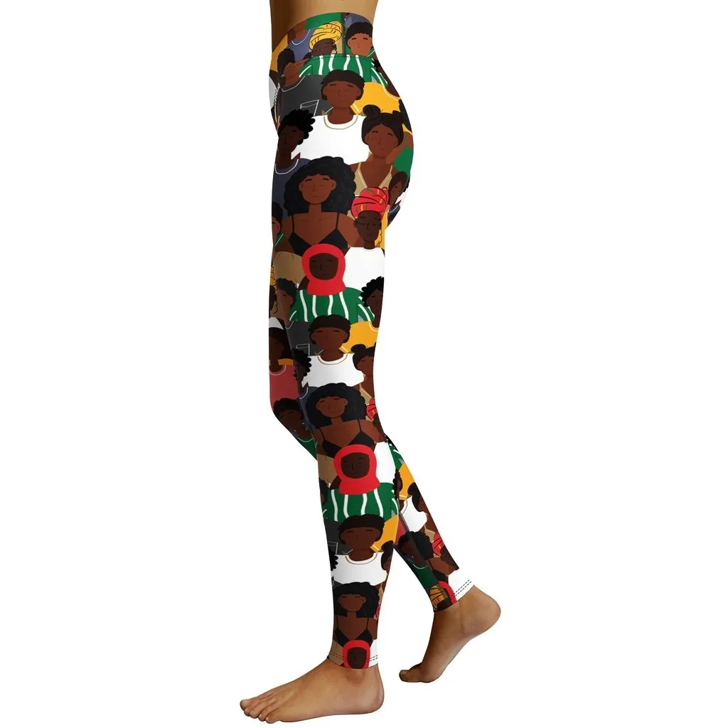 Black History Celebration Yoga Leggings