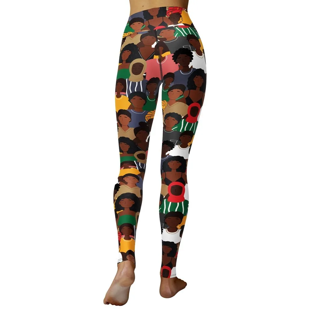 Black History Celebration Yoga Leggings