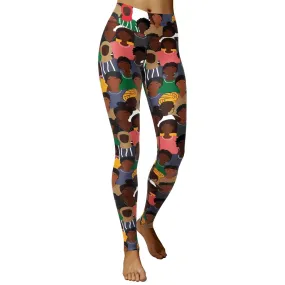 Black History Celebration Yoga Leggings