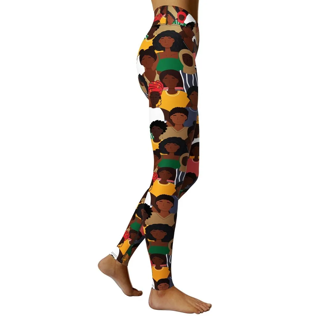 Black History Celebration Yoga Leggings