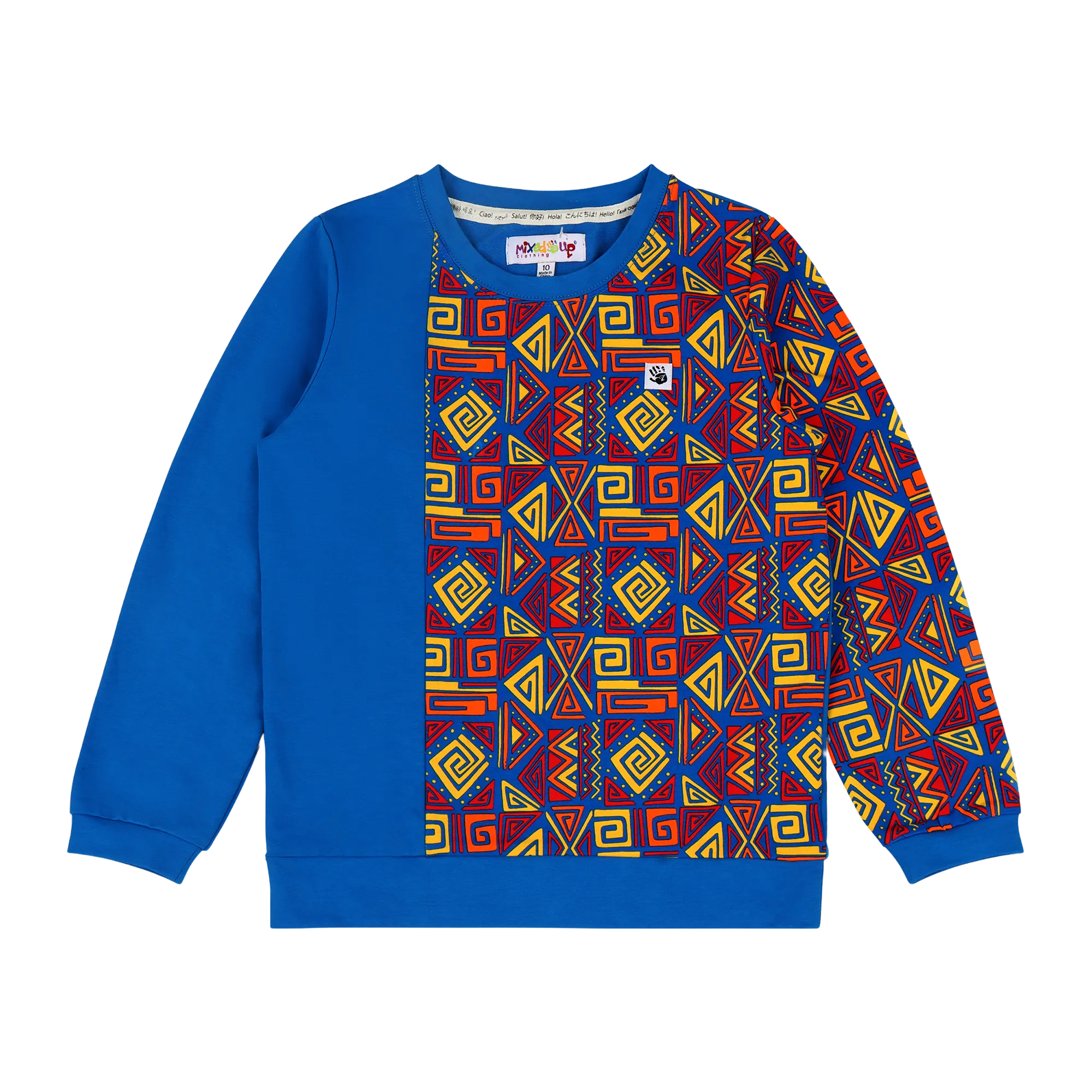 Boys Crewneck Sweatshirt and Jogger Pants Set - Blue Multicolor