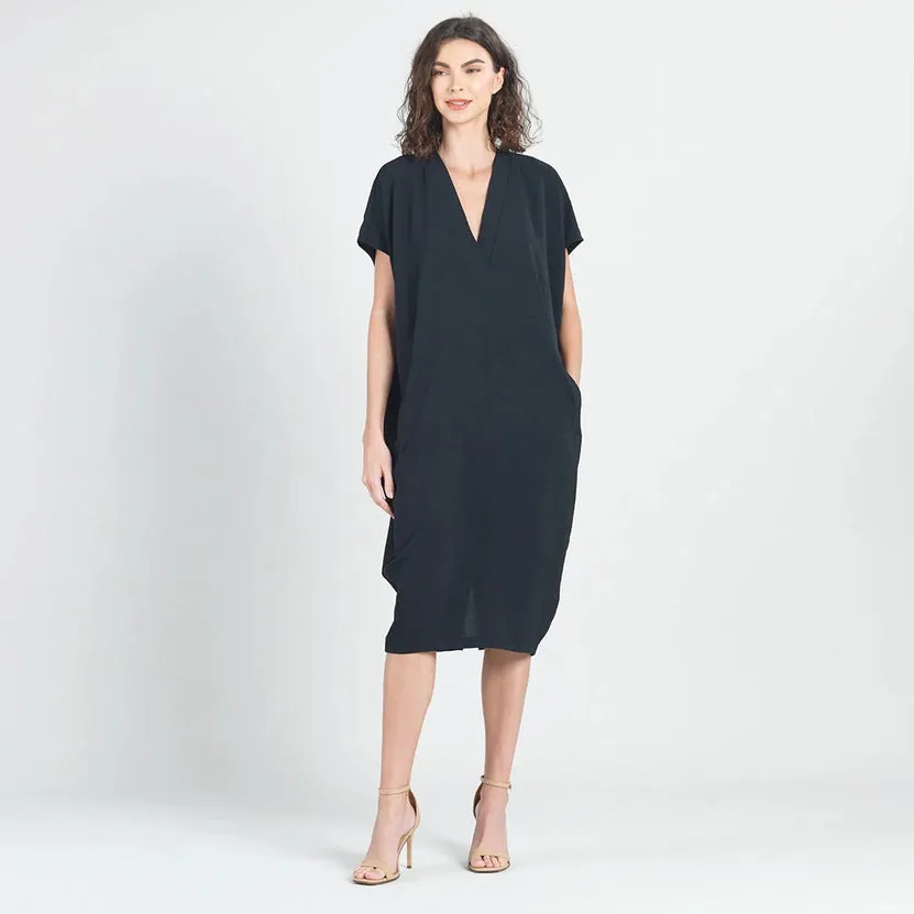 Caftan Pocket Dress in Black by Clara Sun Woo