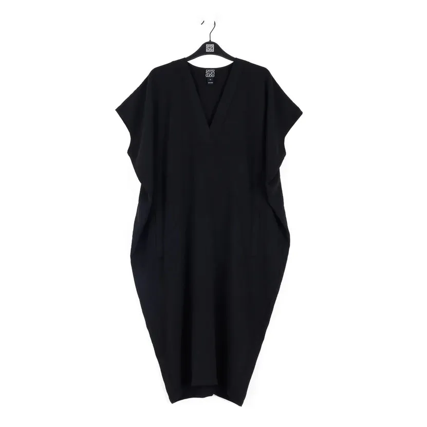 Caftan Pocket Dress in Black by Clara Sun Woo