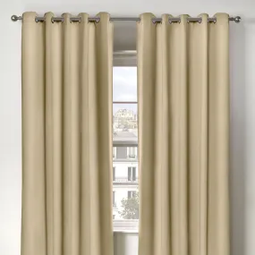 Cali Beige Thermal Blackout Eyelet Curtains