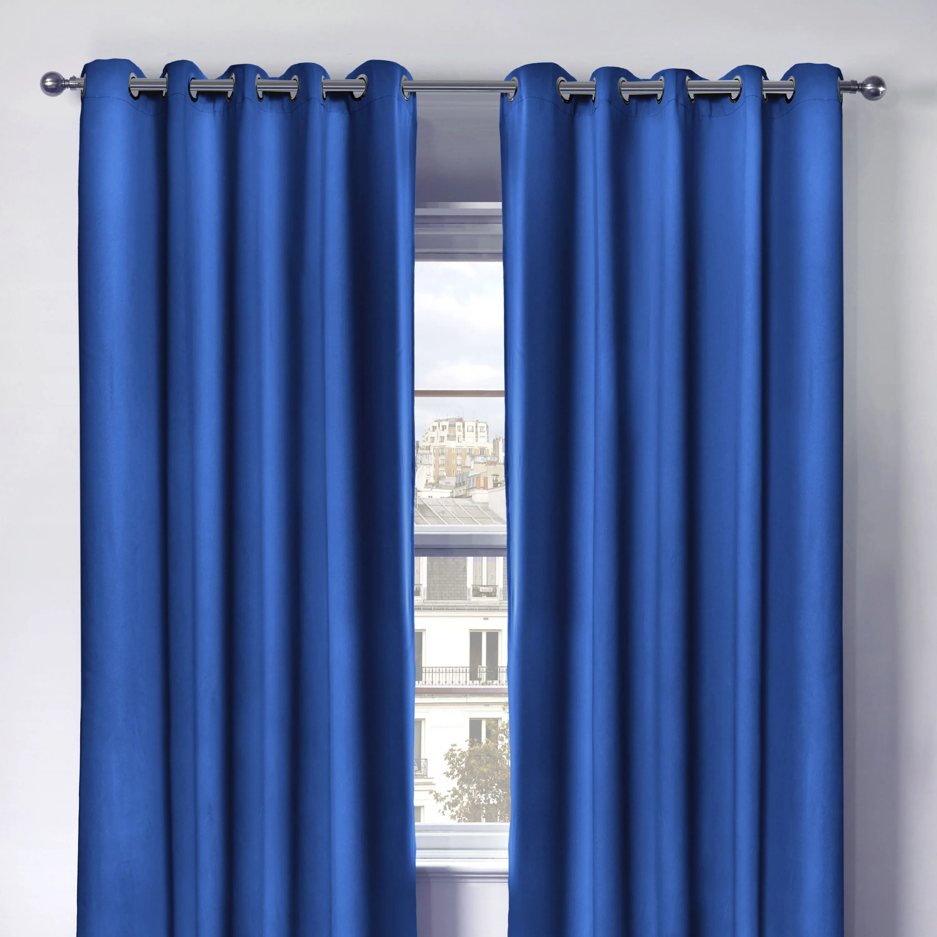 Cali Blue Thermal Blackout Eyelet Curtains