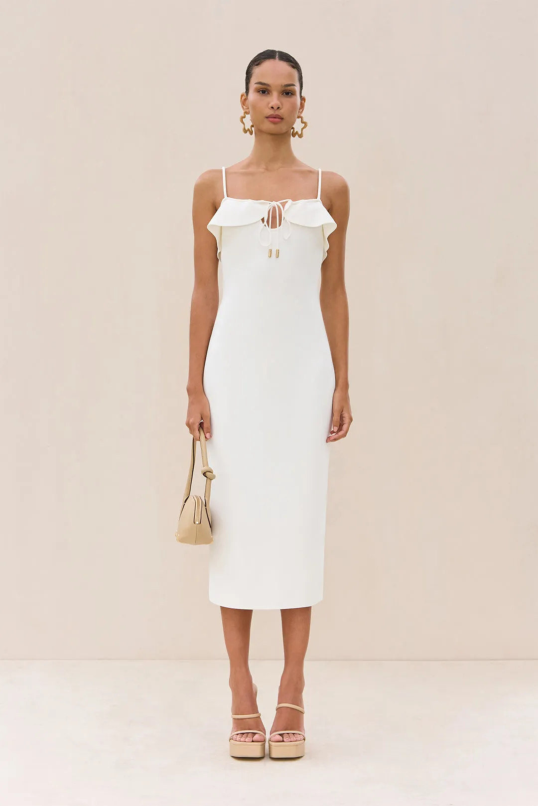 CIERA KNIT DRESS - OFF WHITE