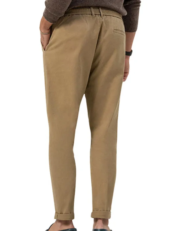 Classic Men’s Casual Pencil Pants in Solid Colors