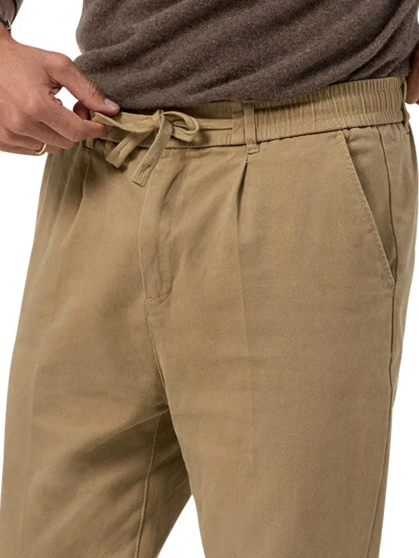 Classic Men’s Casual Pencil Pants in Solid Colors