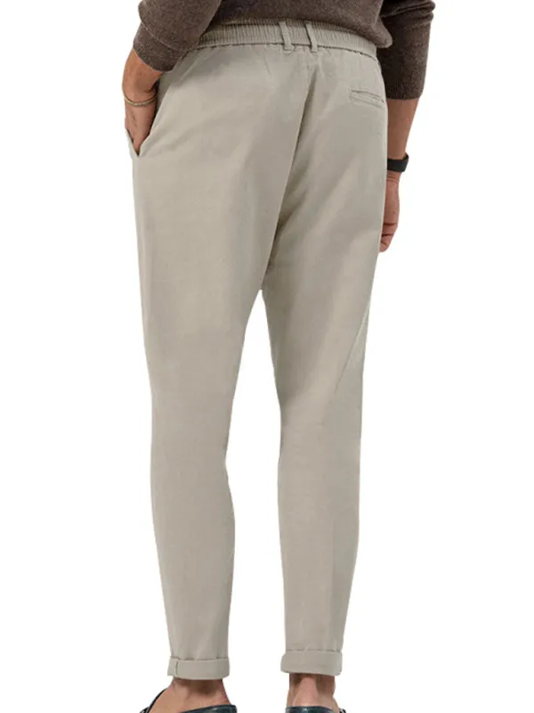 Classic Men’s Casual Pencil Pants in Solid Colors