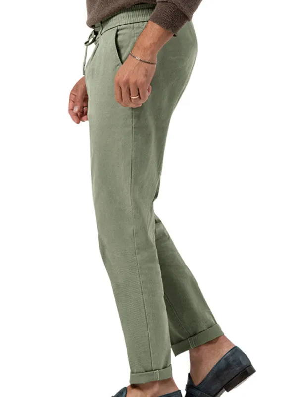 Classic Men’s Casual Pencil Pants in Solid Colors