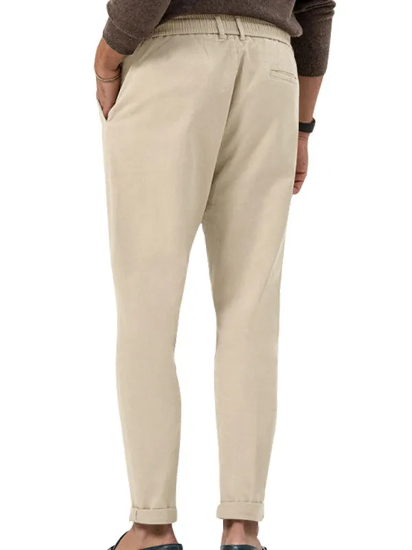 Classic Men’s Casual Pencil Pants in Solid Colors