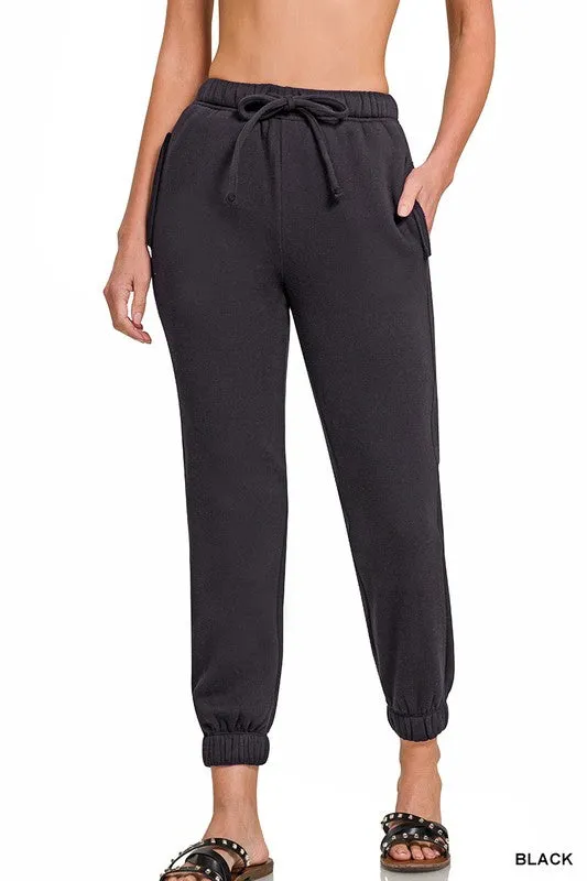 Cody Black Fleece Joggers