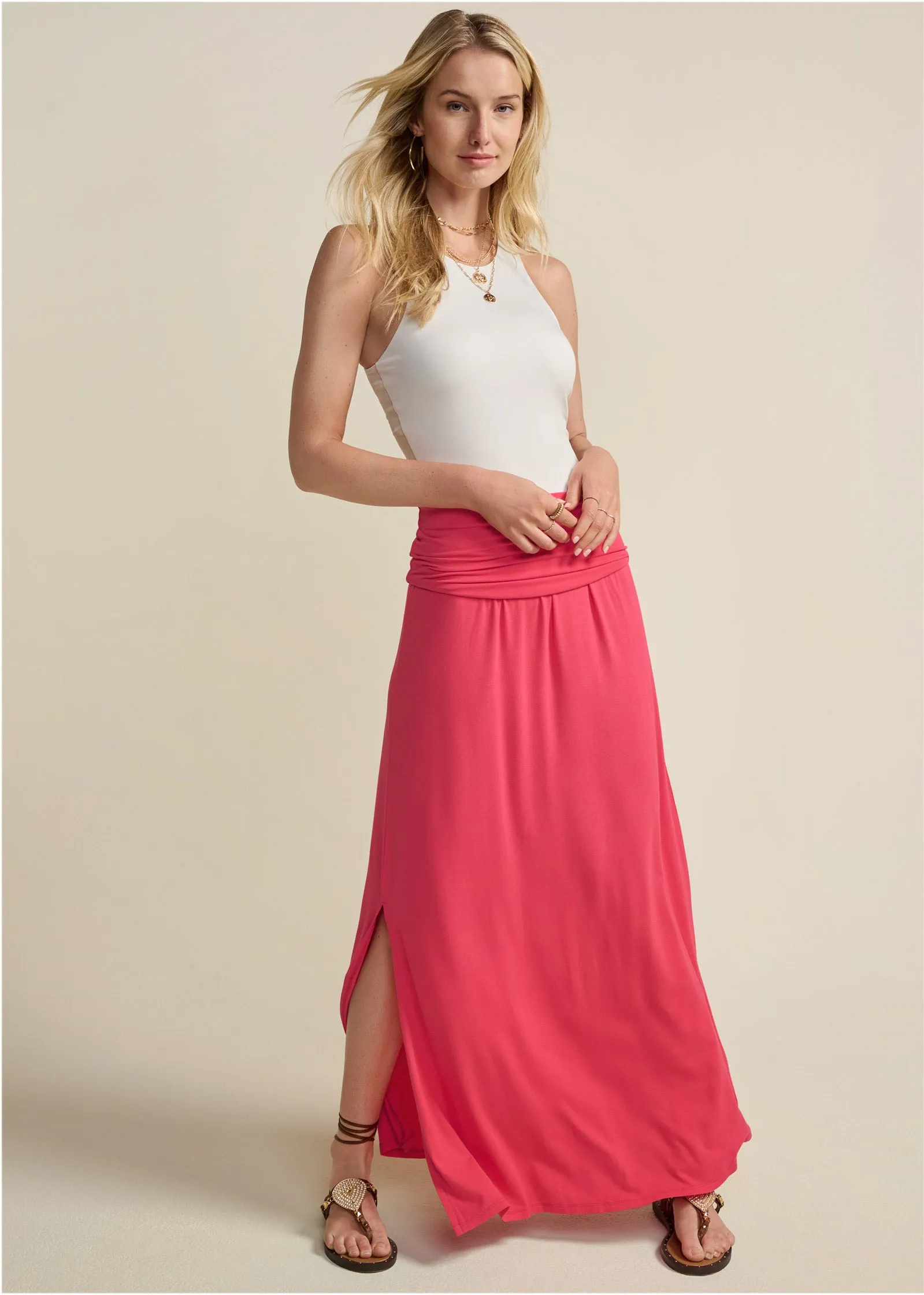 Convertible Maxi Dress - Red