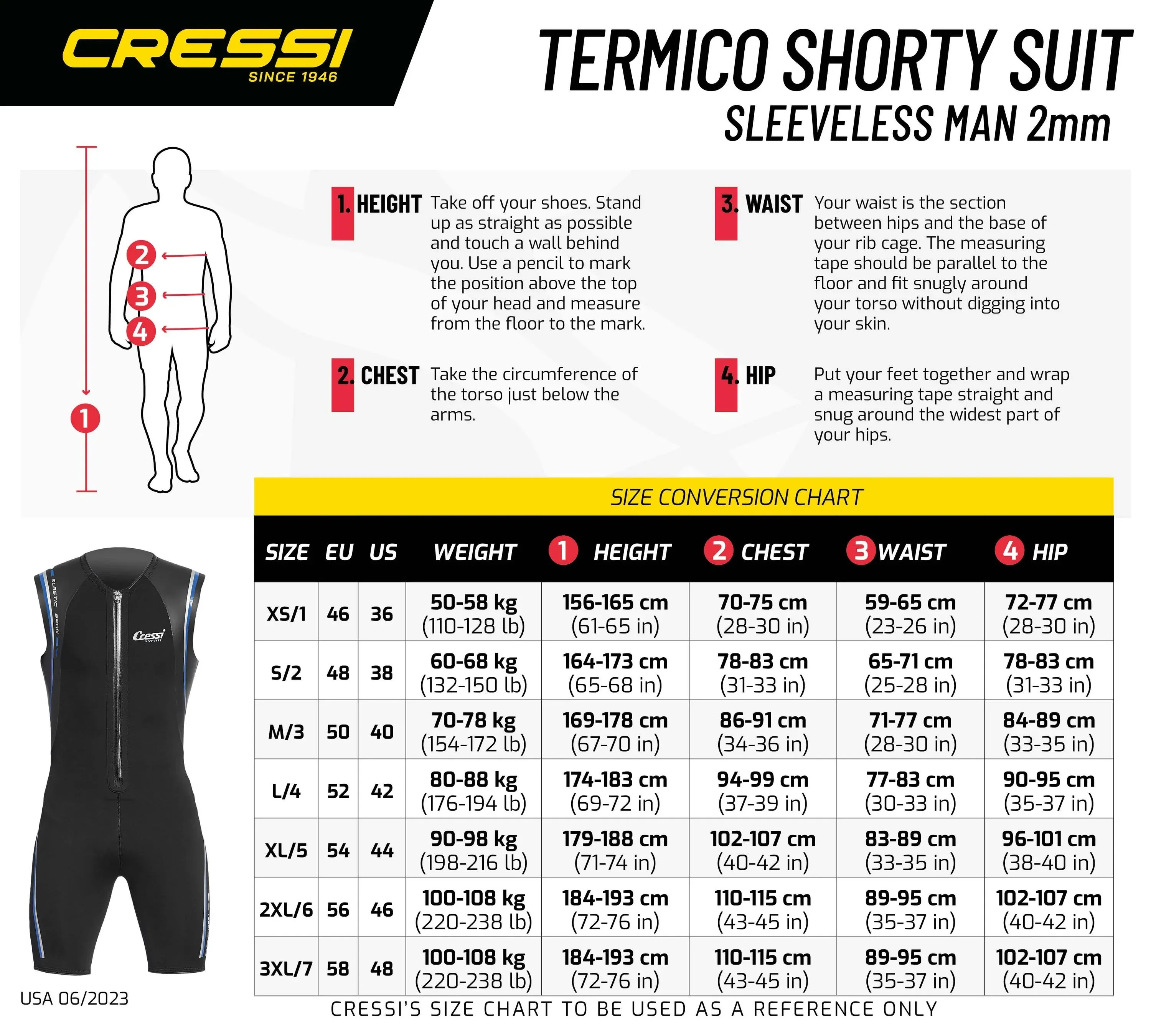 Cressi Termico Shorty Swimsuit Man