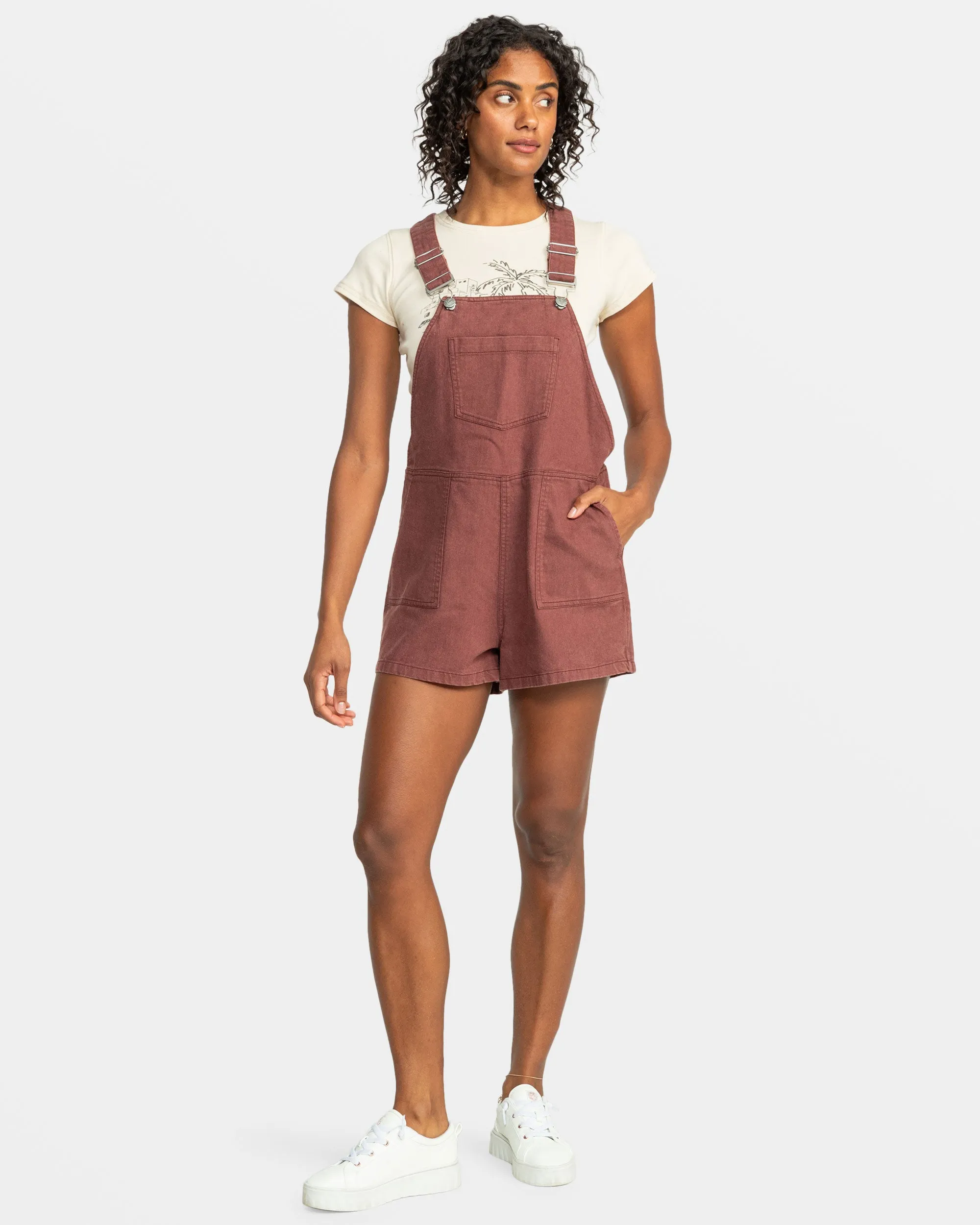 Crystal Coast Short Overall - Fudgesickle