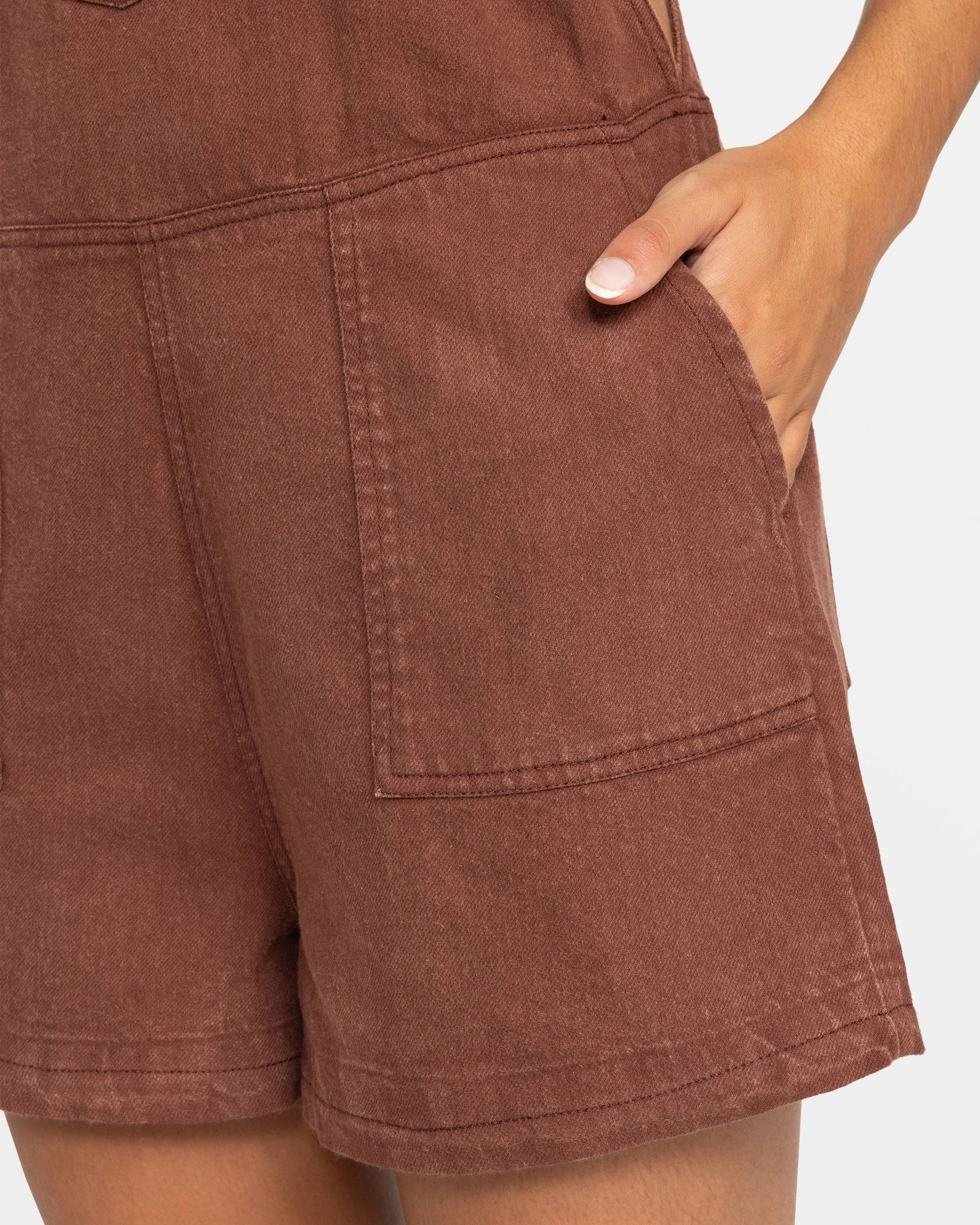 Crystal Coast Short Overall - Fudgesickle