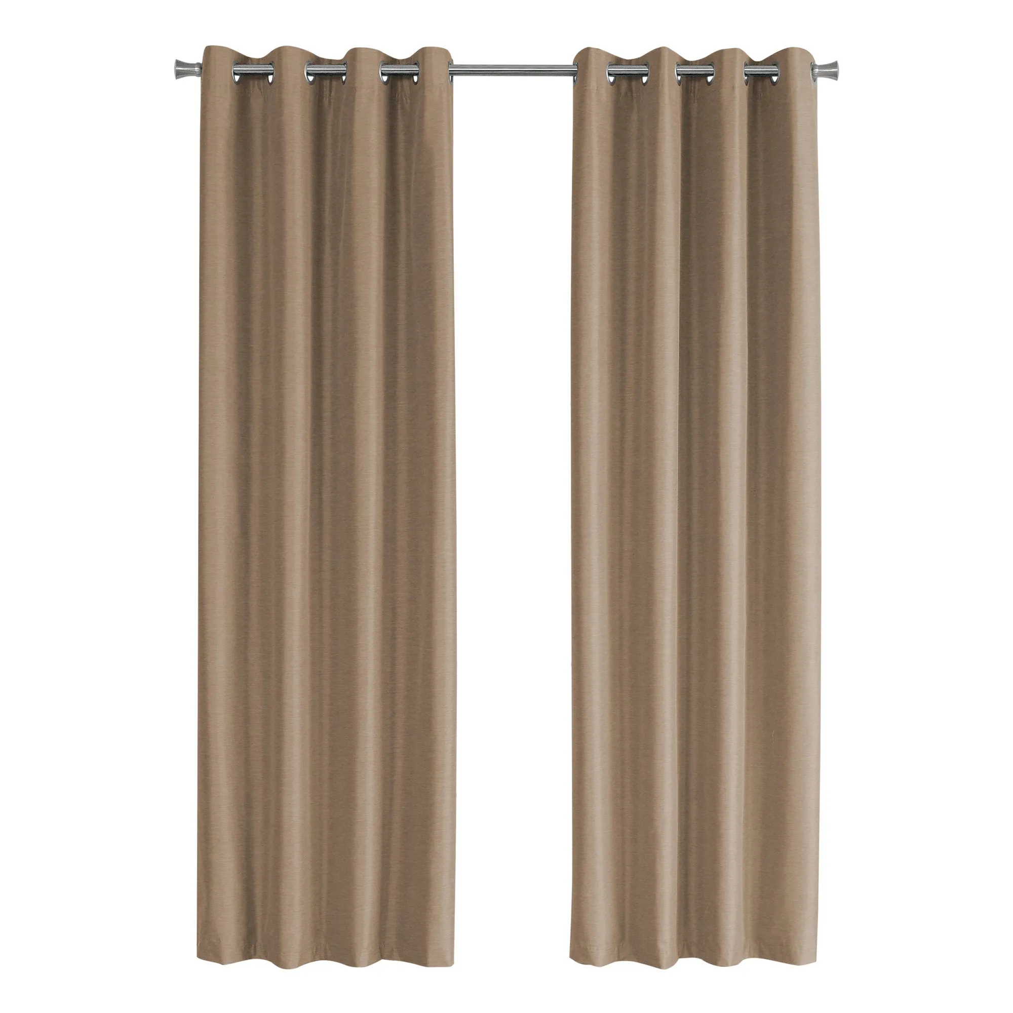 Curtain Panel - 2Pcs / 52"W X 95"H Brown Solid Blackout