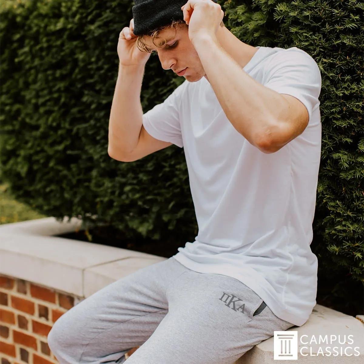 Delta Sig Heather Grey Contrast Joggers