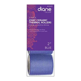 Diane Ionic Ceramic Thermal Rollers Blue 2" 3pcs