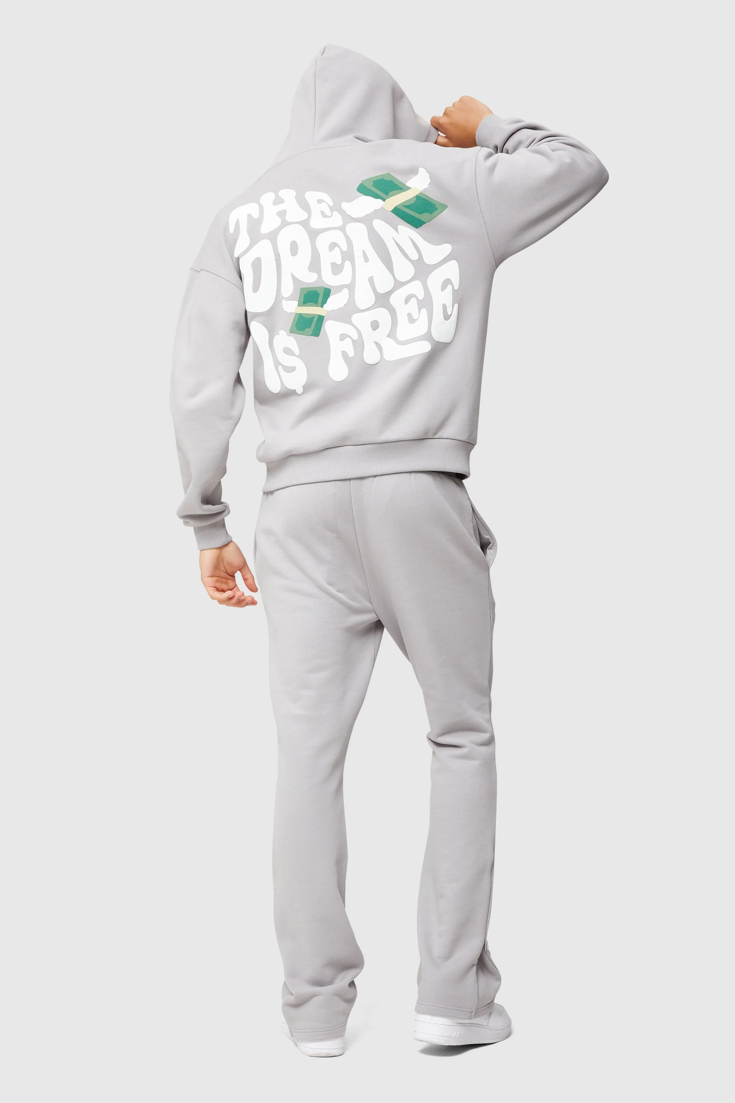 DREAM IS FREE FLARED JOGGER - GREY