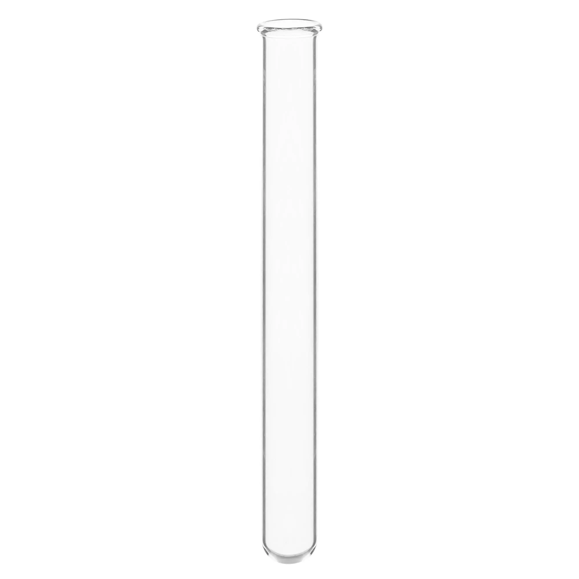 Eisco Labs 10mL Heavy Wall Test Tubes with Beaded Rim - Pack of 100 - Borosilicate Glass, Durable Lab Glassware for Scientific Research and Experiments